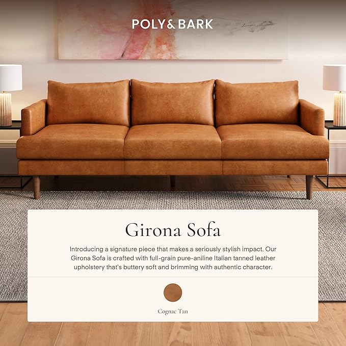 Poly & Bark Girona Leather Couch - Image 3