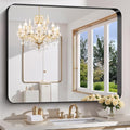 FORBATH 48x40 Inch Bathroom Mirror, Brushed Black Deep Frame Wall Mirror by FORBATH