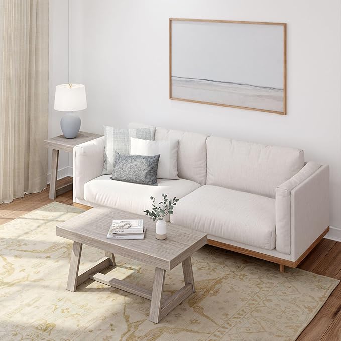 Plank+Beam Classic Rectangular Coffee Table, 40 Inch Farmhouse Coffee Table - Image 6