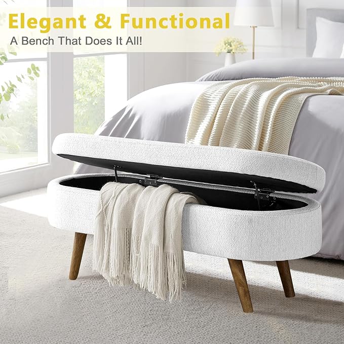 NicBex Ottoman Bench with Storage - Image 5