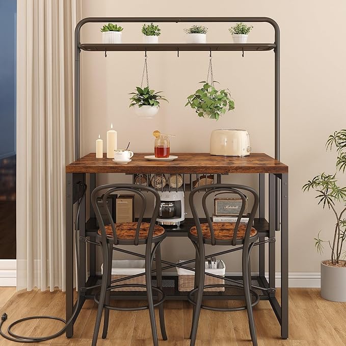 46" Large Kitchen Island Table Baker Rack - Image 6
