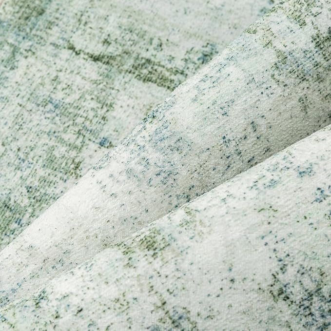 6x9 Washable Area Rug Green Modern Neutral Abstract Living Room Bedroom Indoor - Image 9