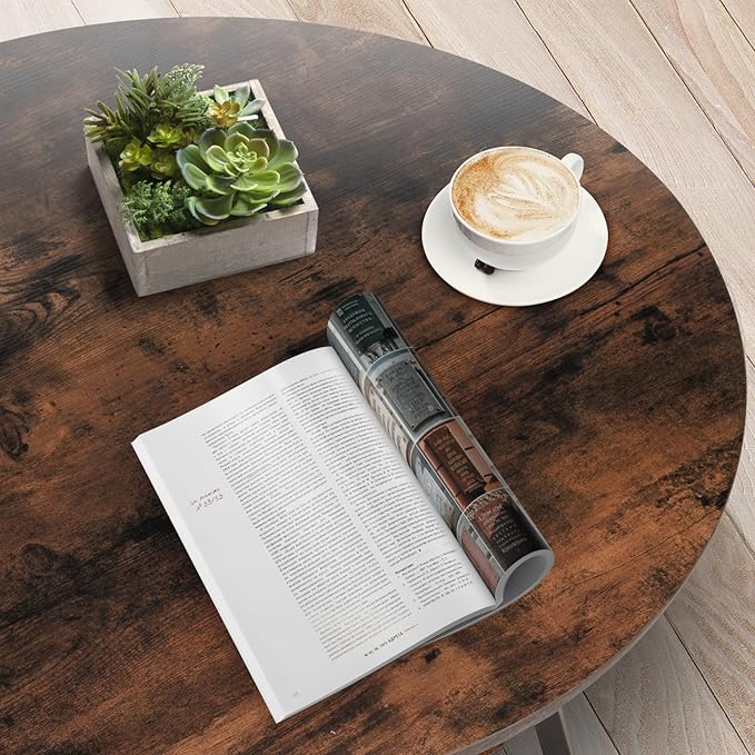 Round Coffee Table, 2-Tier Circle Coffee Table - Image 6