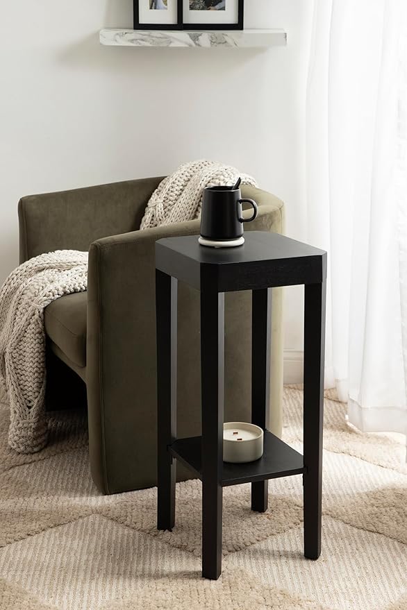 Kate and Laurel Talcott Modern Square Wood Drink Table, Transitional Decorative - Image 2