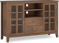 SIMPLIHOME Artisan SOLID WOOD 53 Inch Wide Contemporary TV Media Stand in by SimpliHome