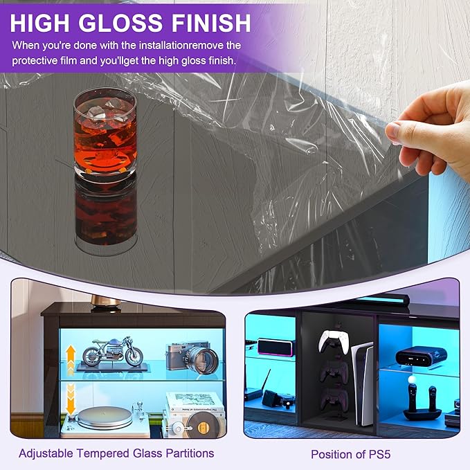 Clikuutory 63 inch High Gloss LED TV Stand - Image 6