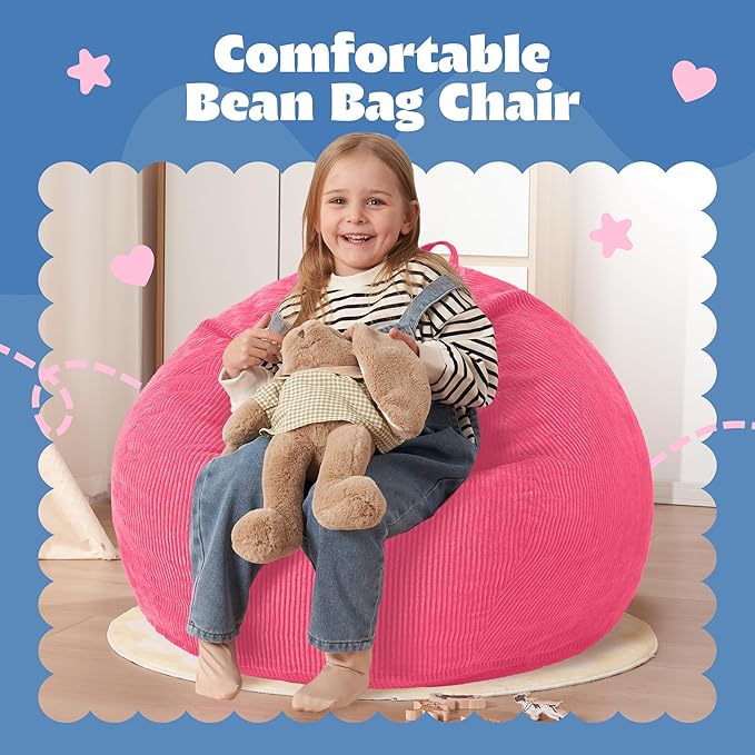 HABUTWAY 2 FT Bean Bag Chair, Giant Bean Bag Chairs, Big Bean Bags - Image 3