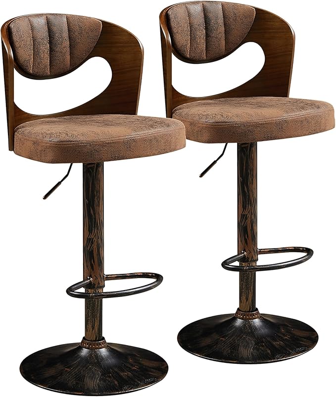 VECELO Bar Stools Set of 2, Kitchen Island Stools - Image 9