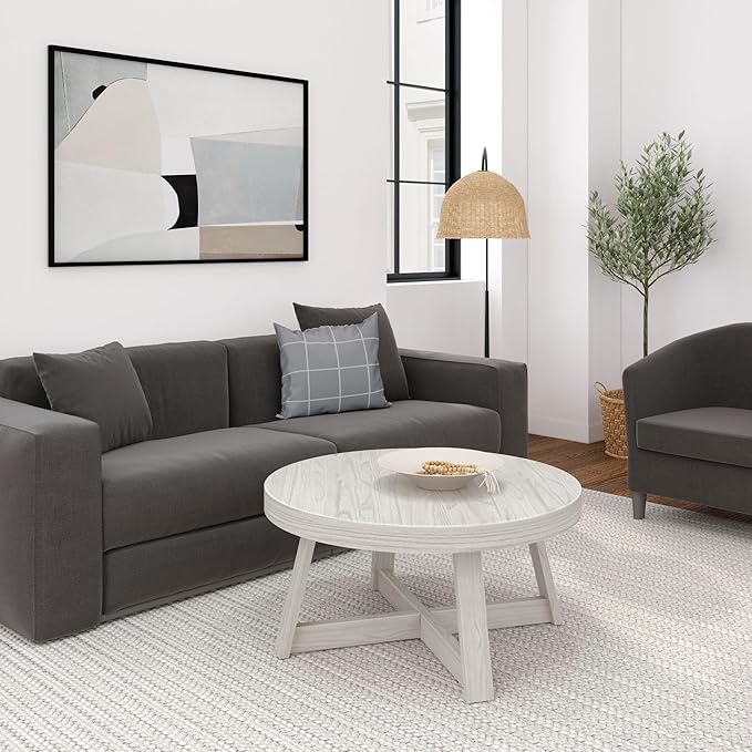 Plank+Beam Classic Round Coffee Table, Mini Center Tables - Image 6