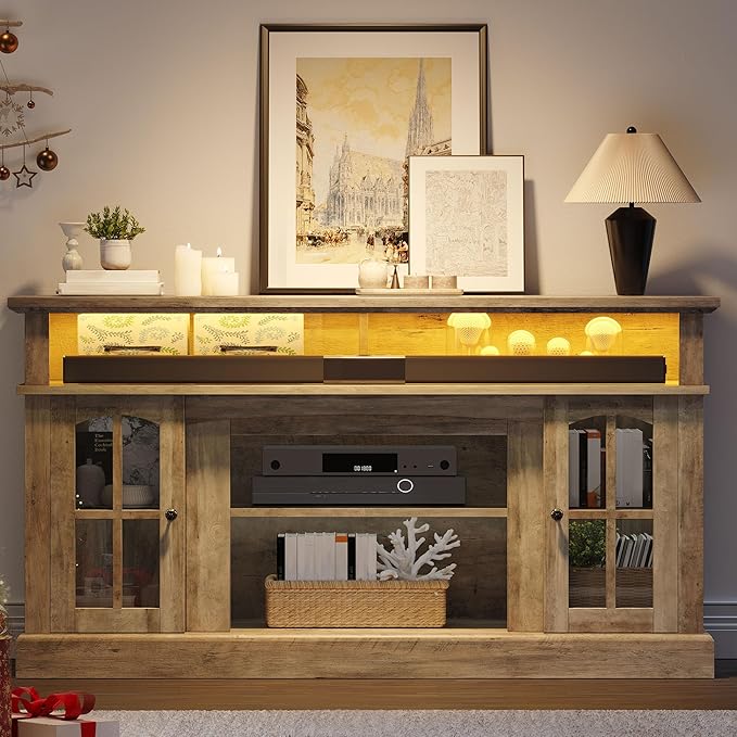 YITAHOME LED Farmhouse TV Stand - Image 6