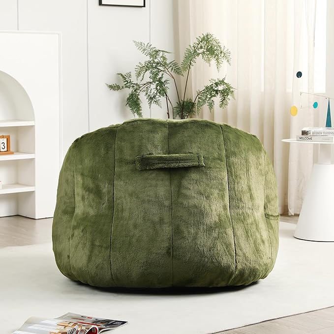 Furniliving Bean Bag Chair, Giant Bean Bag Chair Stuffed Floor Sofa - Image 5