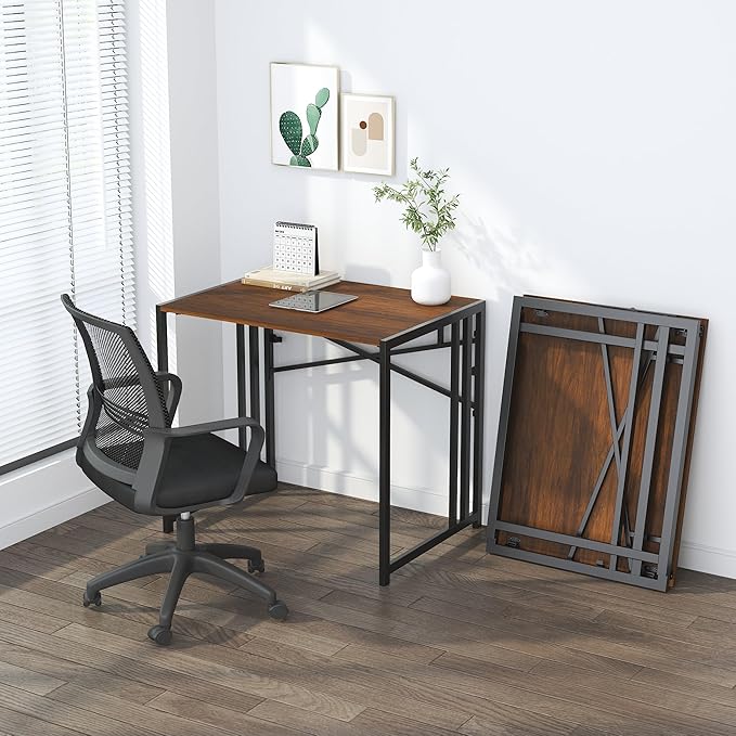 32 inch Folding Small Desk, Writing Gaming Computer Camping Desk - Image 8