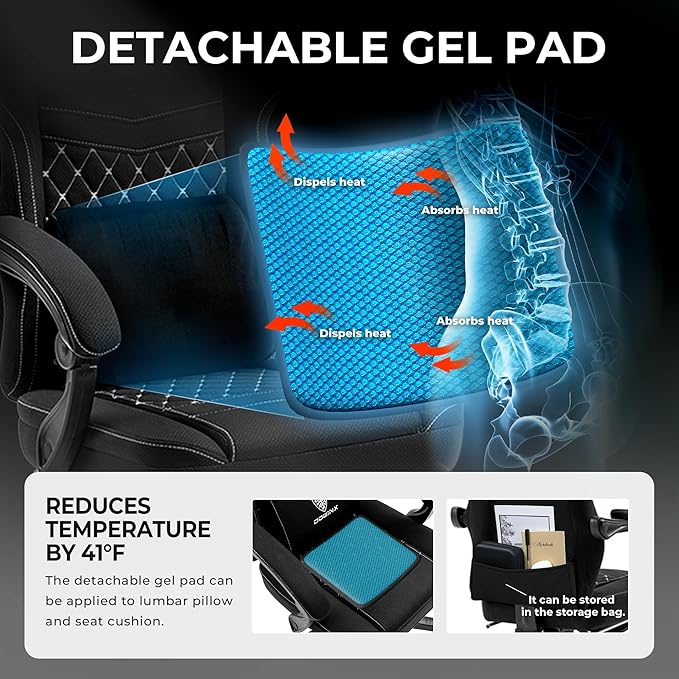 Dowinx Gaming Chair Breathable Fabric Game Chair - Image 5