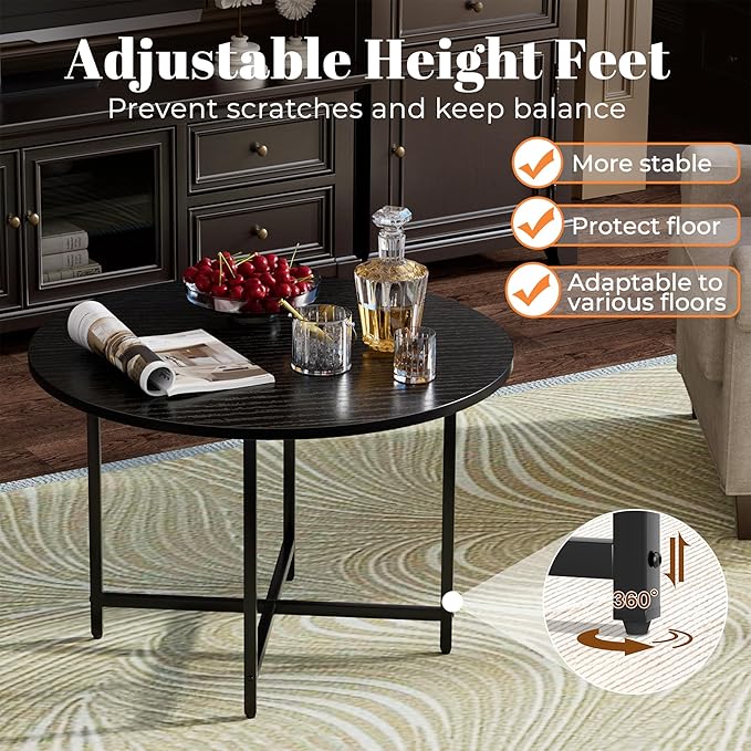 Round Coffee Table, Small Coffee Tables - Image 4