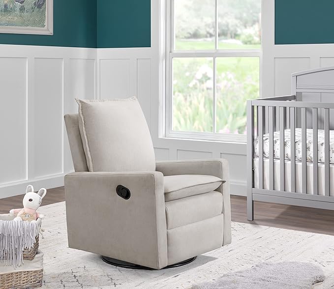 Oxford Baby Uptown Upholstered Swivel Glider & Recliner Nursery Chair - Image 2