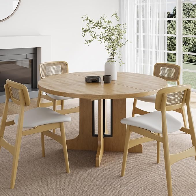 Feonase 59" Round Extendable Dining Room Table - Image 8