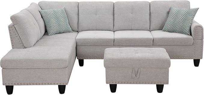 Ball & Cast 98" L Shaped Sectional Couch - Image 13