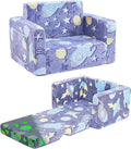 Toddler Chair Comfy, 2-in-1 Soft Toddler Couch Fold Out by inhand