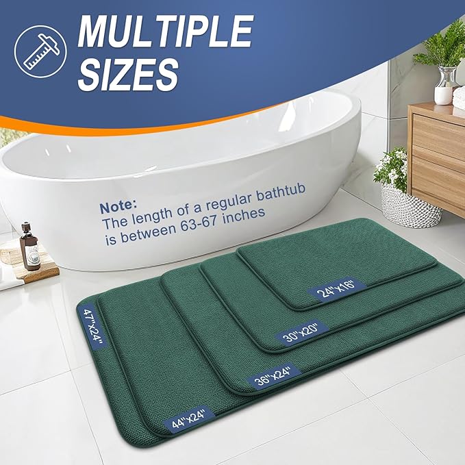 OLANLY Thick Memory Foam Bath Mat Rug 36x24, Extra Soft Absorbent Bathroom Rug - Image 5