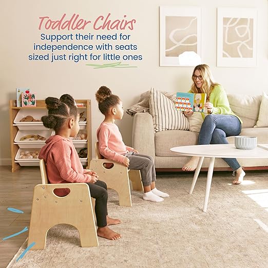 ECR4Kids Stackable Wooden Toddler Chair, Kids Furniture - Image 4