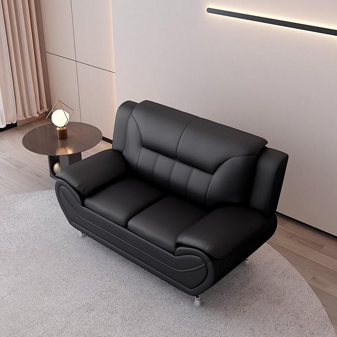 Container Furniture Direct Michael Modern Faux Leather Upholstered Stainless - Image 5