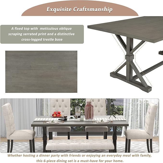 Ball & Cast 6 Piece Dining Table Set - Image 5