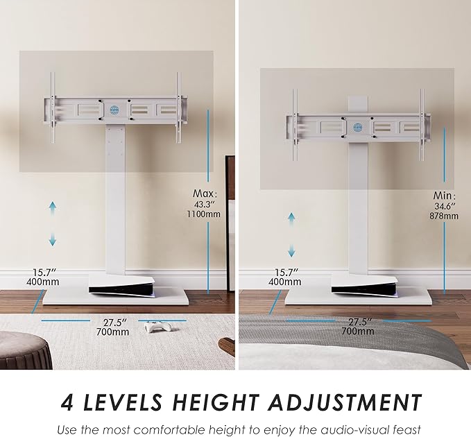 FITUEYES Iron Base Universal Floor TV Stand - Image 6