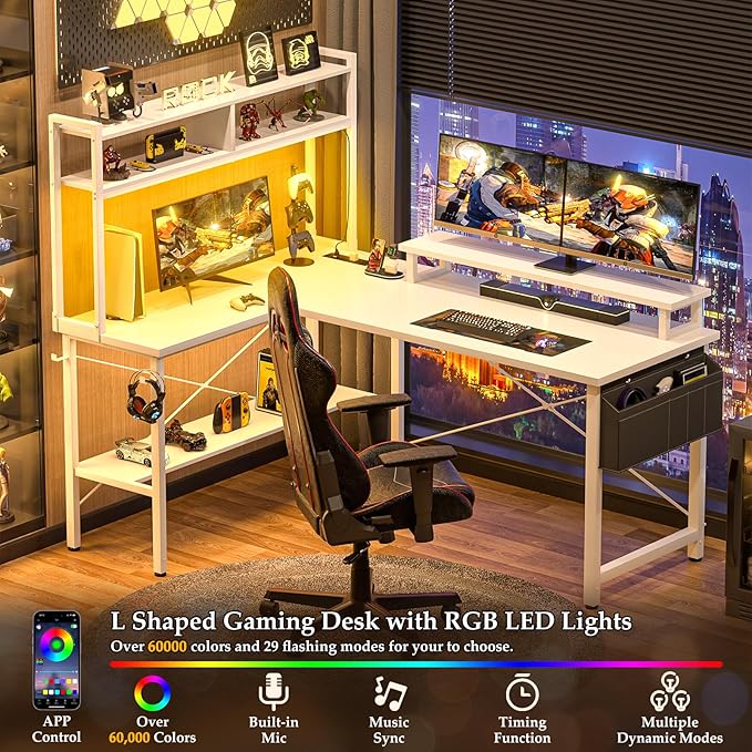 Aheaplus L Shaped Gaming Desk - Image 3