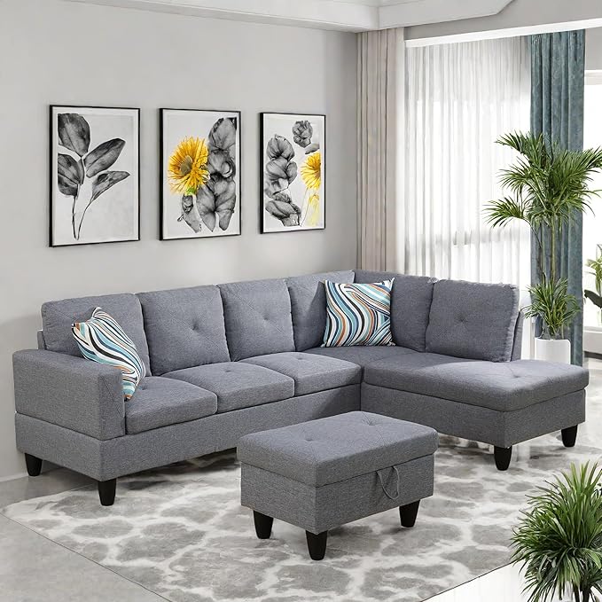 Modular Sectional Couch, L Shaped Couch by ChicFurnit