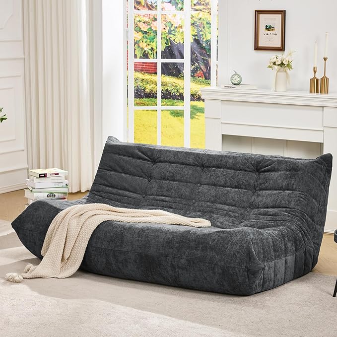 Hobestluk Bean Bag Chairs for Adults Giant Bean Bag Chair Memory Foam BeanBag by YourHomeDeservesMore