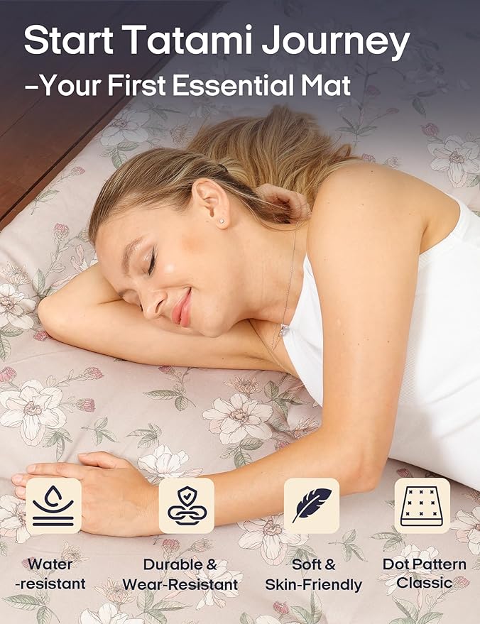 Syrinx Japanese Floor Futon Mattress, Foldable Tatami Sleeping Pad - Image 3