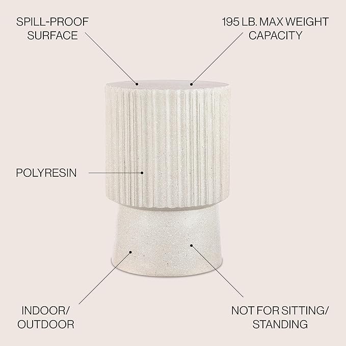 JONATHAN Y TBL1102B Louisa 19" Modern Art Deco Tambour Indoor/Outdoor Accent - Image 3