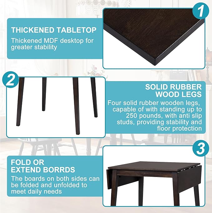 29"- 45" Extendable Dining Table - Image 3