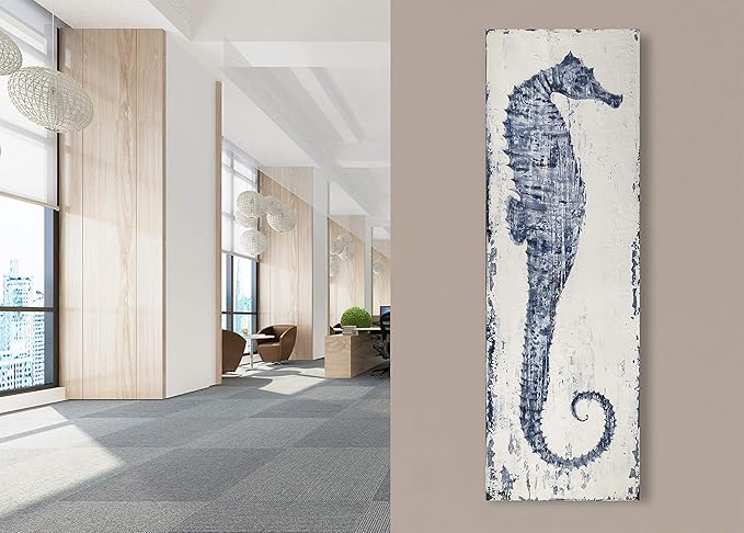 Yihui Arts Hand Painted Seahorse Canvas Art Wall Painting Pictures - Image 6