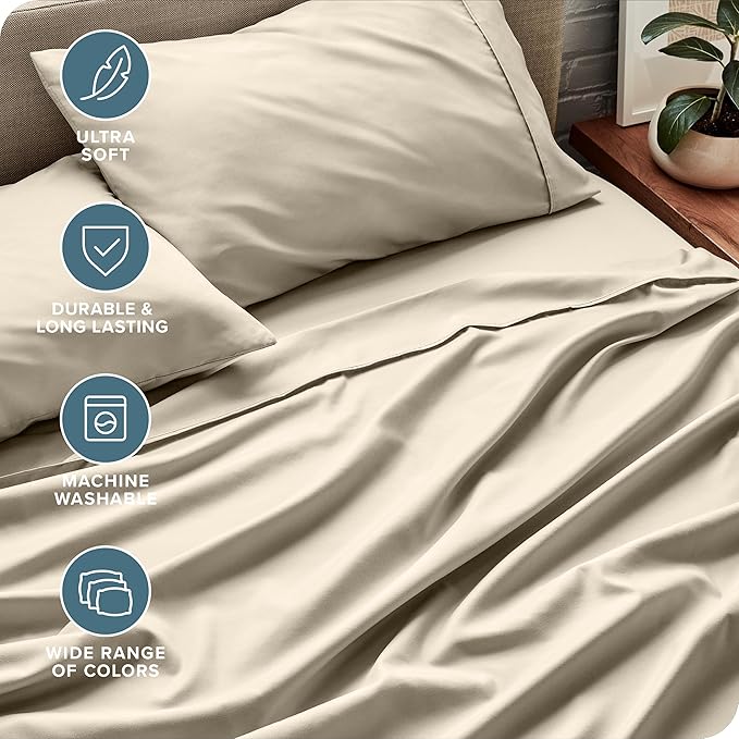 Bare Home Split Head Flex King Sheet Set - Image 5