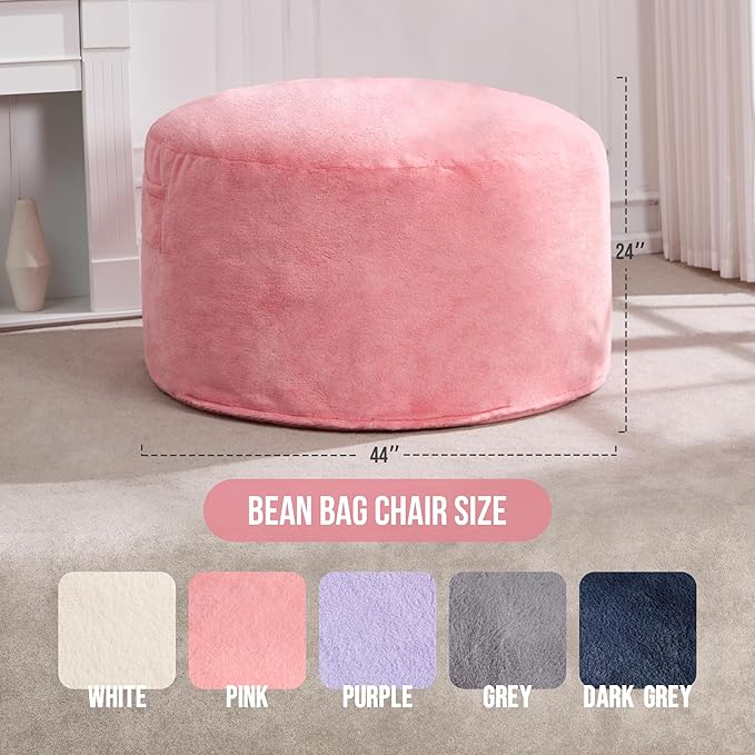 Hobestluk 4ft Bean Bag Chairs for Adults Large Beanbag Chair - Image 2