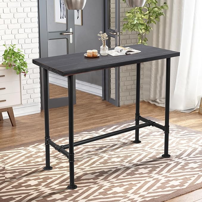 Diwhy DIY Industrial Design Pipe Dining Table Casual Pub BAR Laptop Table by Diwhy
