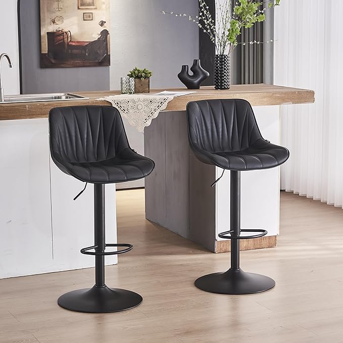 YOUNIKE Bar Stools Set of 2 for Kitchen Island, Adjustable Barstools - Image 9