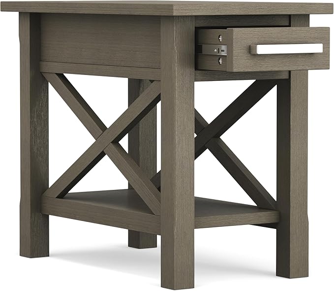 SIMPLIHOME Kitchener SOLID WOOD 14 inch Wide Rectangle Contemporary Narrow Side - Image 4