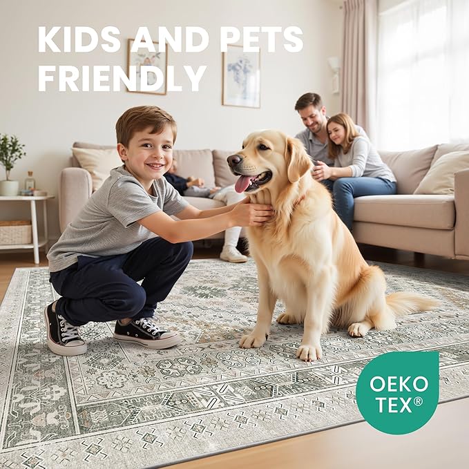 zesthome 6x9 Area Rug, Super Soft Washable Rugs - Image 5