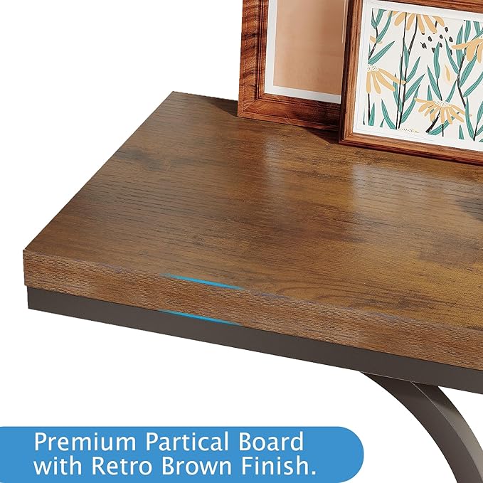 GiftGo Narrow Console Table for Entryway Industrial Sofa Table Behind Couch - Image 5