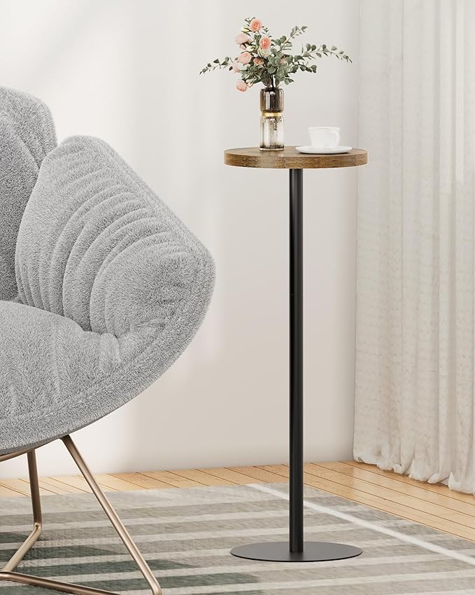 TUTOTAK Tall Round Side Table, Small End Table, Beside Table, Drink Table by WelcometotheTUTOTAKHome
