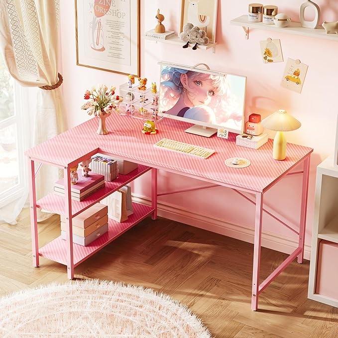 Huuger L Shaped Desk, 47 Inches Computer Desk - Image 2