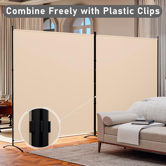 Room Divider Folding Privacy Screens, Portable Room Divider Panel 3 Panel - Image 4