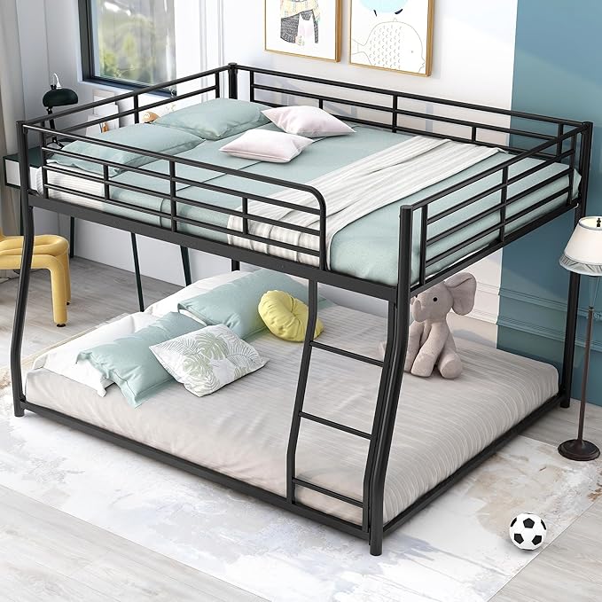 Full XL Over Queen Metal Floor Bunk Bed - Image 4