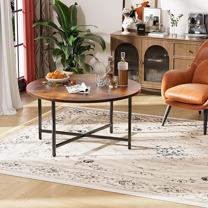 Round Coffee Table, 31.5" Circle Coffee Table，Modern Round Coffee Tables Living - Image 6