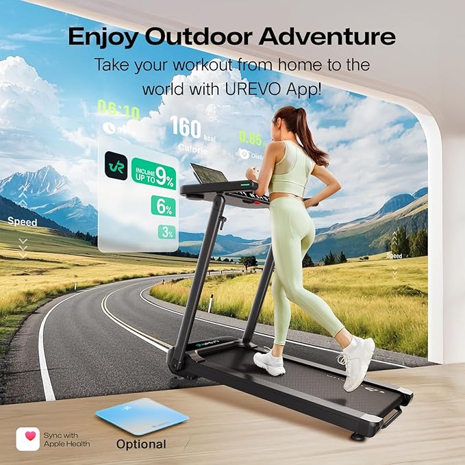 UREVO Treadmill with Desk Workstation, Walking Pad Treadmills - Image 4