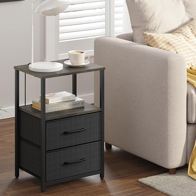 TUTOTAK End Table, Night Stand, Side Table, Nightstand - Image 2