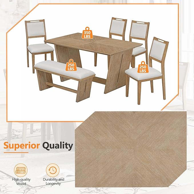 Ball & Cast 6-Piece Dining Table Set - Image 5