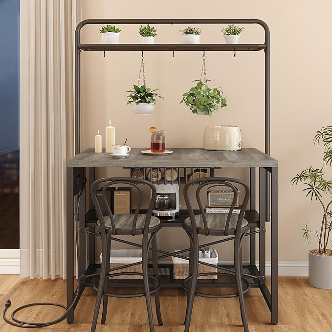 46" Large Kitchen Island Table Baker Rack - Image 6